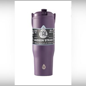 TAL Stainless Steel Hudson Tumbler with Flip-Up Straw 30oz, Purple